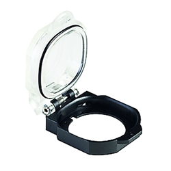 Protective cover for built-in sockets, sealable