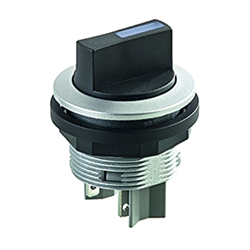 Selector switch - momentary - 2S, switching angle 40°, mounting diameter 22.3mm, flat connectors