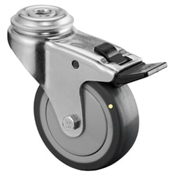 Kolieska na prístroje, otočné kolieska s brzdou a zadným otvorom, ľahký dizajn, elektricky vodivé