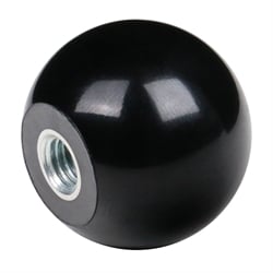 Guľové rukoväte DIN 319 PF, verzia E, plastové, s vnútorným závitom