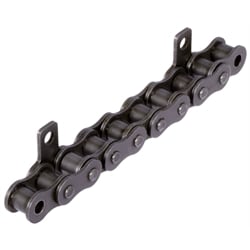 Valčekové reťaze s rovnými úchytmi M1 = Úzka verzia, 6 x p, jednoradové