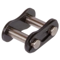 Spojovacie články pre jednoradové valčekové reťaze, samomazné