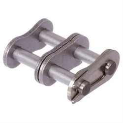 Spájacie články pre dvojradové valčekové reťaze, nehrdzavejúca oceľ