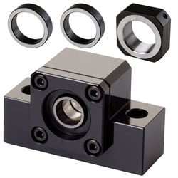 Ložiskové jednotky s valčekovým ložiskom EK, pre pevnú stranu, čierne oxidované