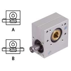 Šnekové prevodovky KES 15, do 3 Nm, i=12:1 až 47:1