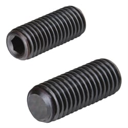 Skrutky s vnútorným šesťhranom ISO 4026 (predtým DIN 913) s plochým hrotom, oceľ