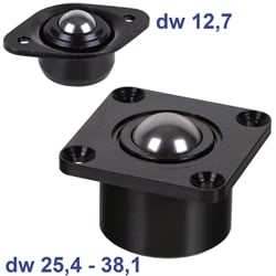 Guličkové prenosové jednotky 384, s hornou prírubou, masívne oceľové teleso