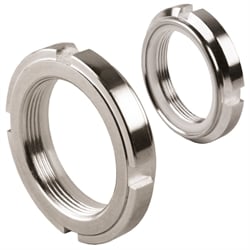 Poistné matice GUK s polyamidovou vložkou, samoistiace, nehrdzavejúca oceľ