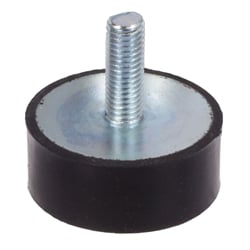 Gumovo-kovový doraz MGS so závitovým čapom, pozinkovaný