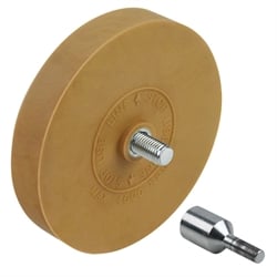 Foil Eraser / Eraser Disc with threaded Axle and Adapter