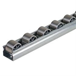 Roller Tracks, with Cylindrical Plastic Rollers, with Stainless Steel Sheathing