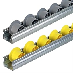 Roller Tracks, with Plastic Rollers with one-sided Flange