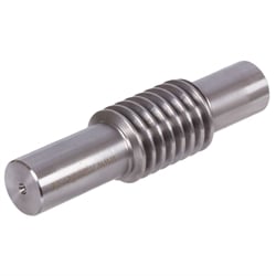 Šnekové hriadele, oceľ, jednozávitové, pravé, Modul 0,5 až 2