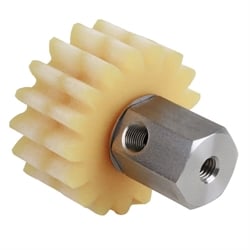 PU mazacie ozubené kolesá, rovné ozubenie, radiálny mazací port