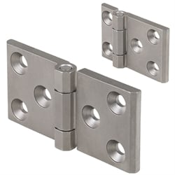 Heavy Duty Hinges M237.3L, Stainless Steel, with increased Strength and Extended Hinge-Wings, matt blasted
