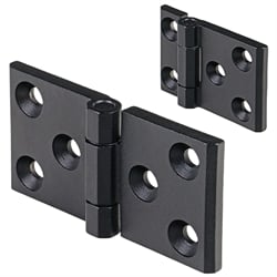 Heavy Duty Hinges M237.3L, Stainless Steel, with increased Strength and Extended Hinge-Wings, plastic coated black