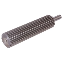 Hriadele čelných ozubených kolies, oceľ, modul 1 až 2