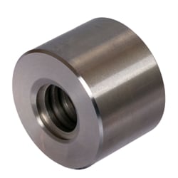 Okrúhla trapézová matica, jednoduchý závit, pravá, oceľ, krátka verzia