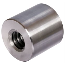 Okrúhla trapézová matica, jednoduchý závit, pravé, nehrdzavejúca oceľ