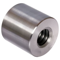 Okrúhla trapézová matica, jednoduchý závit, ľavá, nehrdzavejúca oceľ