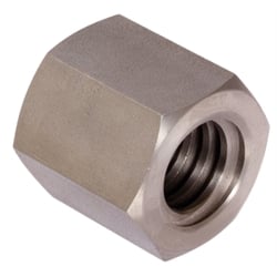 Šesťhranná trapézová matica, jednoduchý závit, ľavá, nehrdzavejúca oceľ