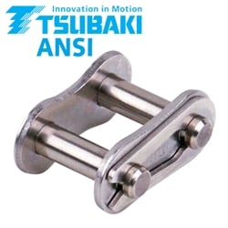 Connecting Link with Spring Clip No. 11/E Tsubaki ANSI (ASA, ex DIN 8188), Stainless Steel, Premium