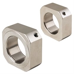 Poistné matice KMV štvorcového tvaru s poistnými kolíkmi, poniklovaná oceľ